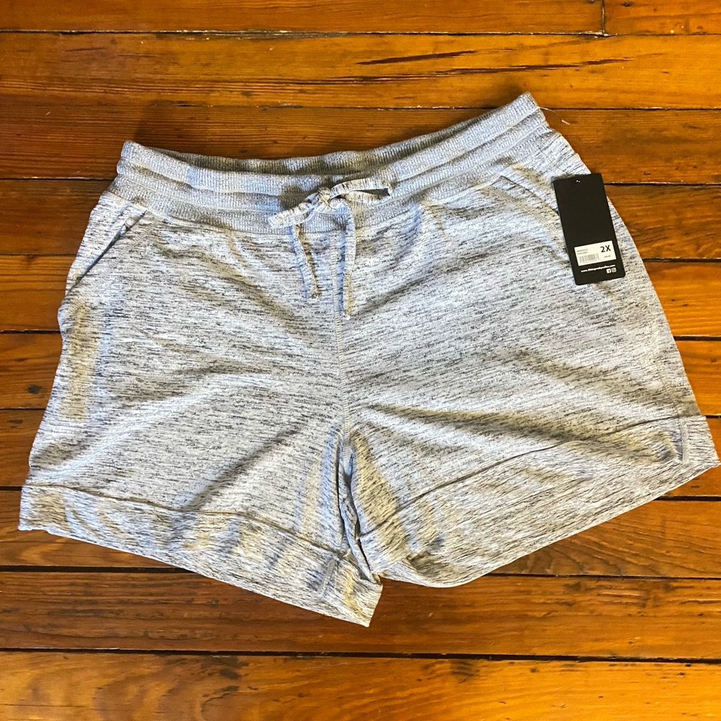90 Degree Grey Athletic Shorts Size 2x Loungewear Nwt